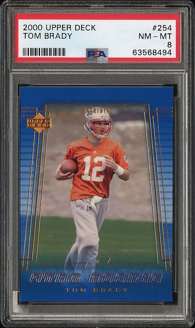 2000 Upper Deck 254 Tom Brady PSA 8