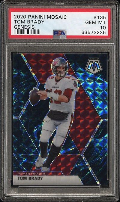 2020 Panini Mosaic 135 Tom Brady PSA 10