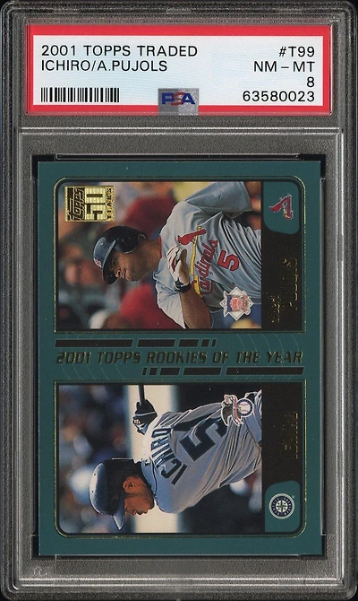 2001 Topps Traded T99 Ichiro/albert Pujols PSA