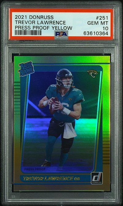 2021 Panini Donruss 251 Trevor Lawrence Press Proof Premium PSA