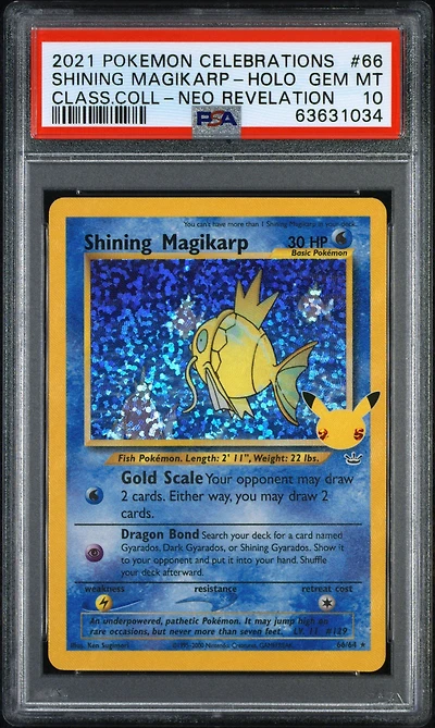 2021 Pokemon Celebrations Classic Collection 66 Shining Magikarp-holo PSA