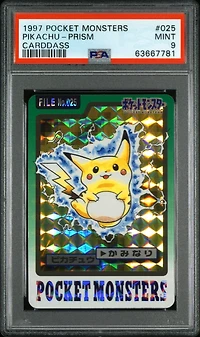 1997 Pocket Monsters Carddass 025 Pikachu-prism PSA