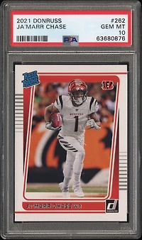 2021 Panini Donruss 262 Ja'marr Chase PSA
