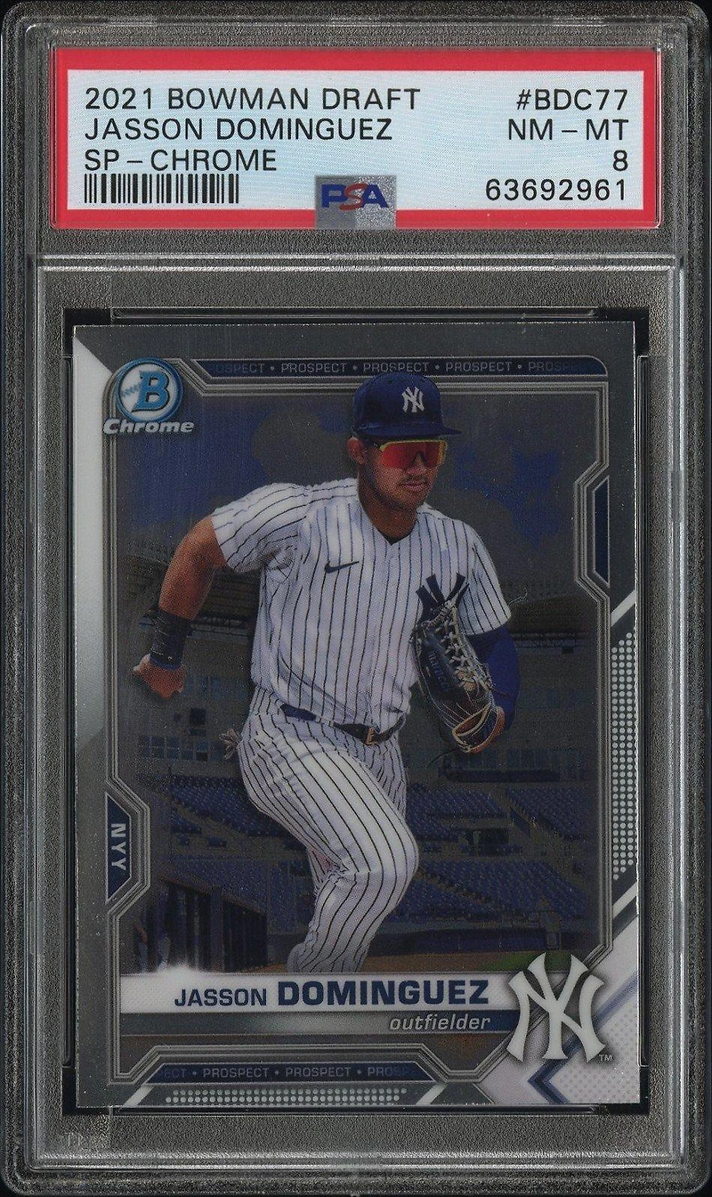 2021 Bowman Draft Bdc77 Jasson Dominguez Chrome-image Variation PSA 8