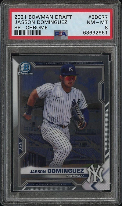 2021 Bowman Draft Bdc77 Jasson Dominguez Chrome-image Variation PSA 8