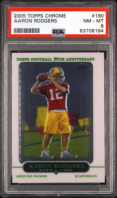 2005 Topps Chrome 190 Aaron Rodgers PSA