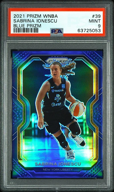 2021 Panini Prizm Wnba 39 Sabrina Ionescu Blue Prizm PSA 9