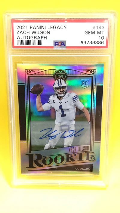 2021 Panini Legacy 143 Zach Wilson Autograph PSA 10