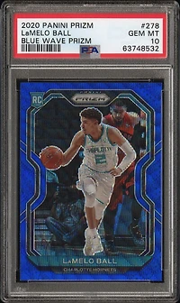 2020 Panini Prizm 278 Lamelo Ball Blue Wave Prizm PSA