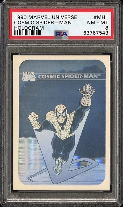 1990 Marvel Universe Hologram Mh1 Cosmic Spider-man PSA