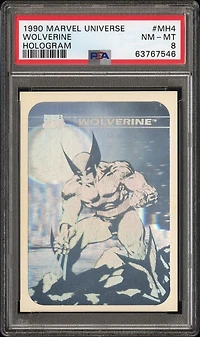 1990 Marvel Universe Hologram Mh4 Wolverine PSA