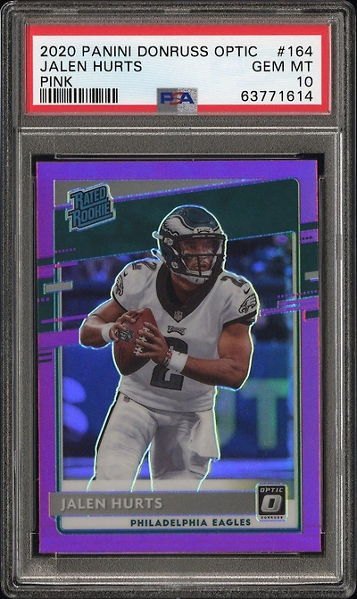 2020 Panini Donruss Optic 164 Jalen Hurts PSA