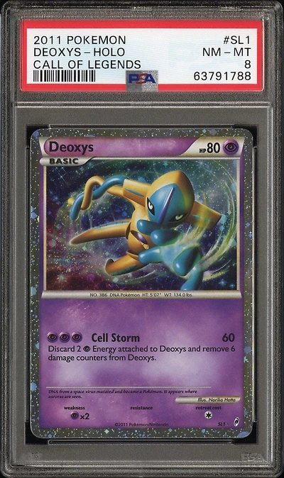 2011 Pokemon Call Of Legends Sl1 Deoxys PSA 8