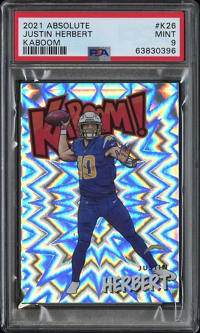 2021 Panini Absolute Kaboom! K26 Justin Herbert PSA 9
