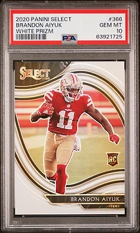2020 Panini Select 366 Brandon Aiyuk White Prizm PSA 10