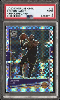 2020 Panini Donruss Optic 13 Lebron James Checkerboard PSA 9