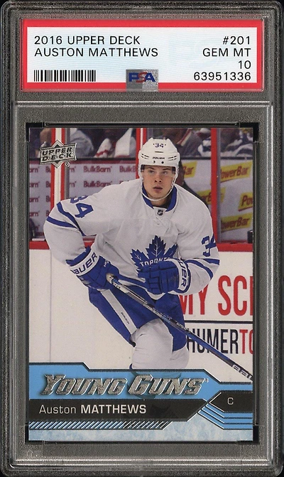 2016 Upper Deck 201 Auston Matthews PSA 10