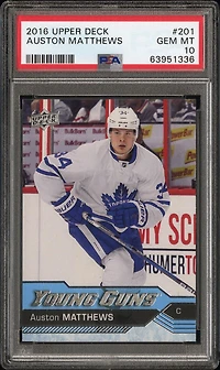 2016 Upper Deck 201 Auston Matthews PSA 10