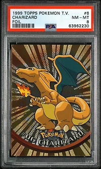 1999 Topps Pokemon Tv 6 Charizard Foil PSA