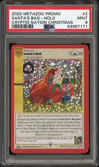 2020 Metazoo Promo 2 Santa's Bag-holo Cryptid Nation Christmas PSA 9