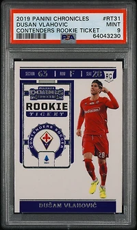 2019 Panini Chronicles Contenders Rookie Ticket Rt31 Dusan Vlahovic PSA 9
