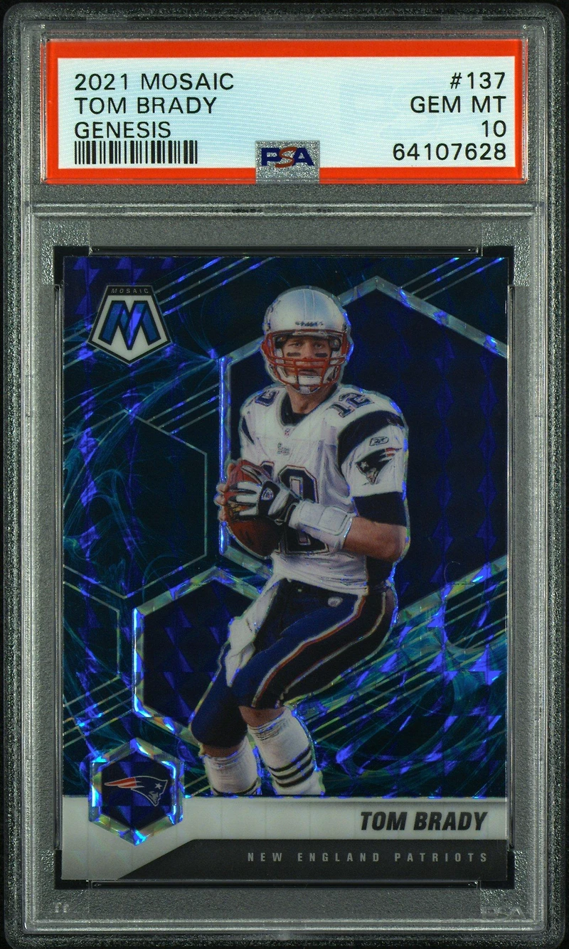 2021 Panini Mosaic 137 Tom Brady Genesis PSA 10