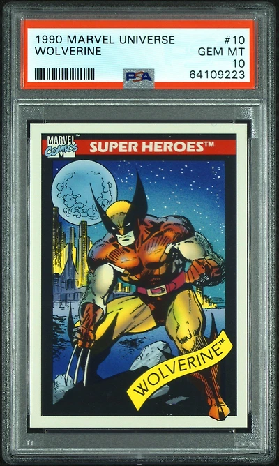 1990 Marvel Universe 10 Wolverine PSA 10