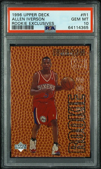 1996 Upper Deck Rookie Exclusives R1 Allen Iverson PSA