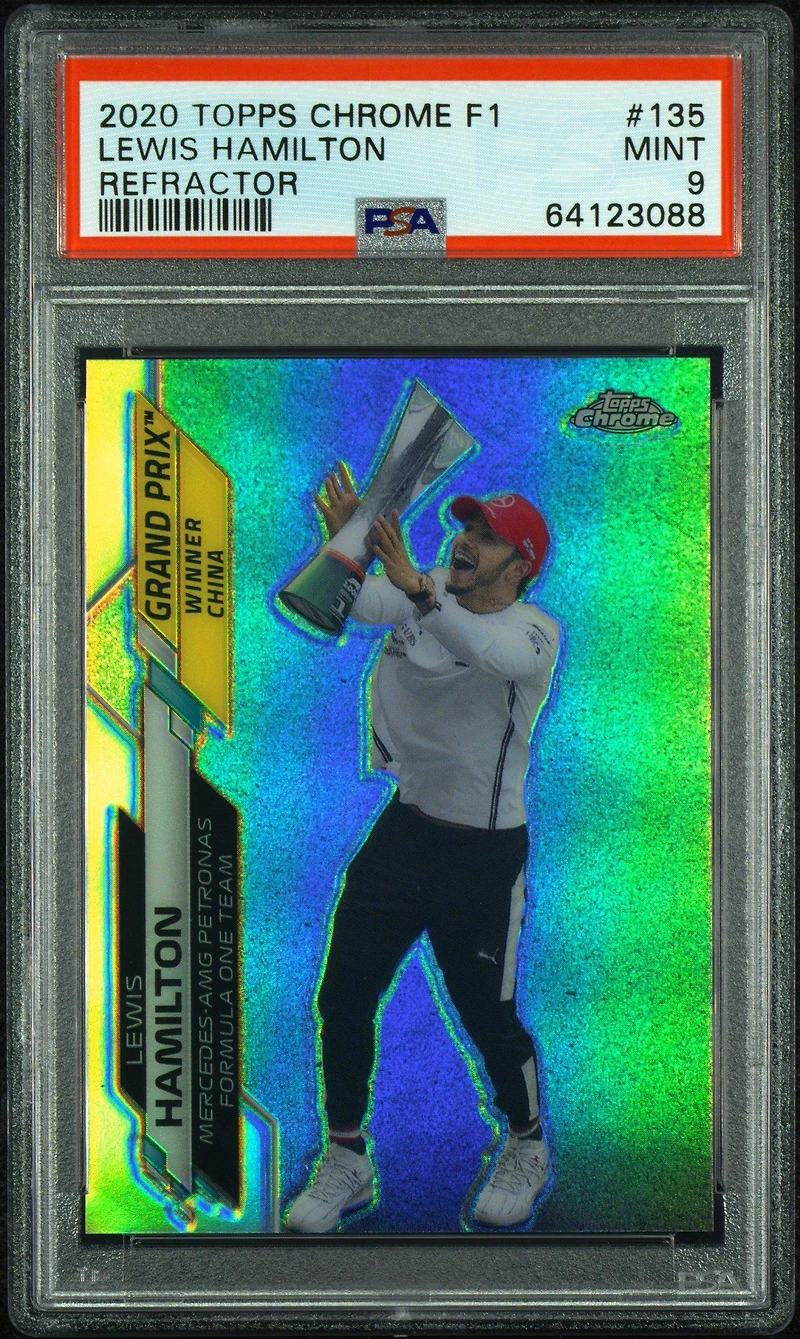 Topps Chrome Formula 1 Lewis Hamilton Refractor PSA 9