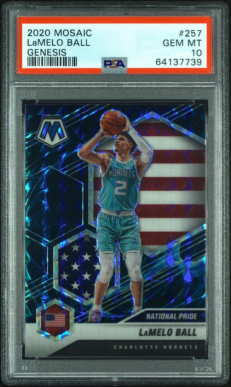 2020 Panini Mosaic 257 Lamelo Ball Genesis PSA 10