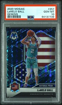 2020 Panini Mosaic 257 Lamelo Ball Genesis PSA 10