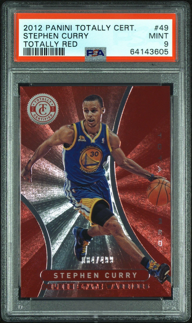 2012 Panini Totally Certified 49 Stephen Curry Totally Red PSA 9