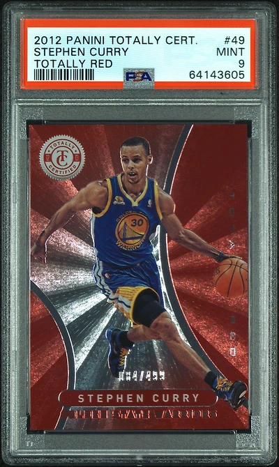 2012 Panini Totally Certified 49 Stephen Curry Totally Red PSA 9