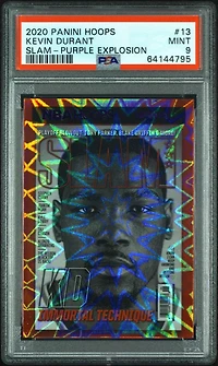 2020 Panini Hoops Slam 13 Kevin Durant Purple Explosion PSA 9