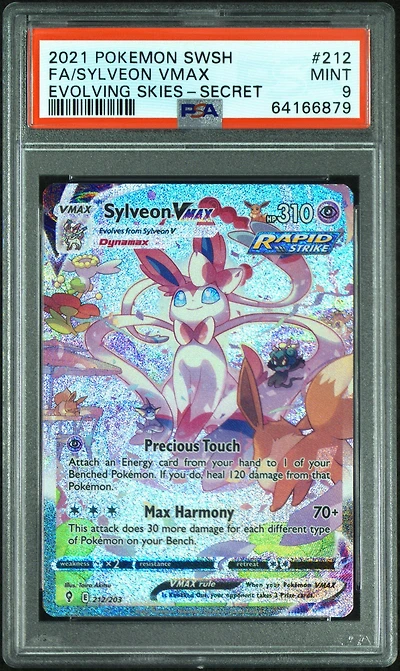 2021 Pokemon Sword & Shield Evolving Skies Full Art/sylveon Vmax Secret PSA