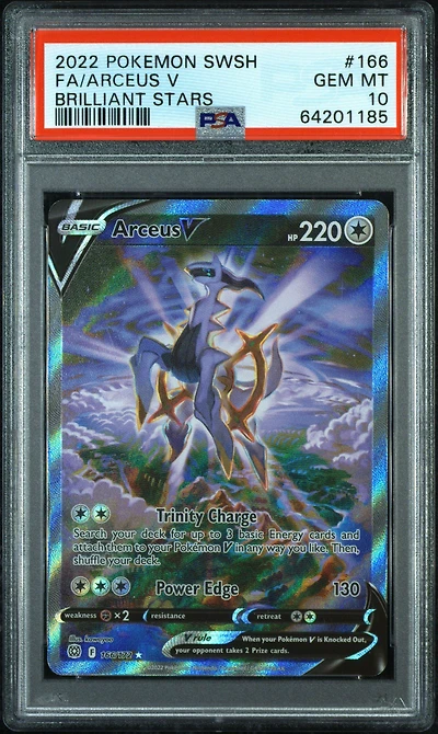 2022 Pokemon Sword & Shield Brilliant Stars Fa/arceus V PSA