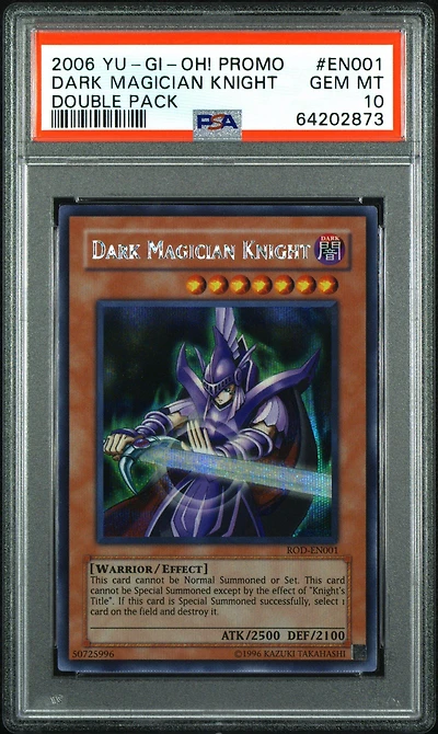 2006 Yu-gi-oh! Promo En001 Dark Magician Knight Double Pack PSA 10