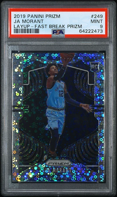 2019 Panini Prizm 249 Ja Morant Variation-fast Break Prizm PSA 9