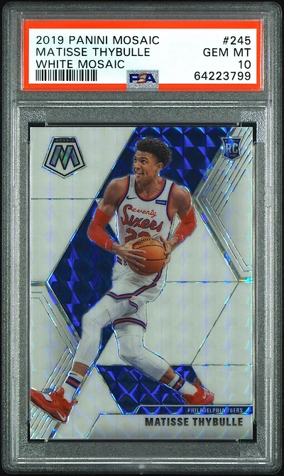 2019 Panini Mosaic 245 Matisse Thybulle White Mosaic PSA 10