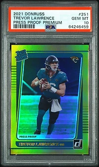 2021 Panini Donruss 251 Trevor Lawrence Press Proof Premium PSA 10