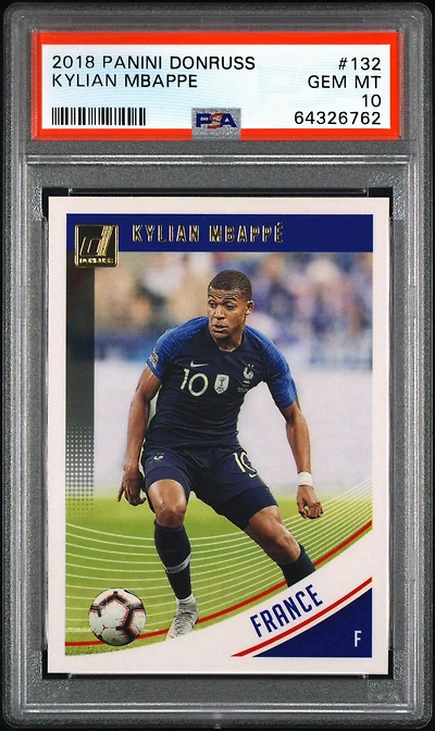 2018 Panini Donruss 132 Kylian Mbappe PSA 10