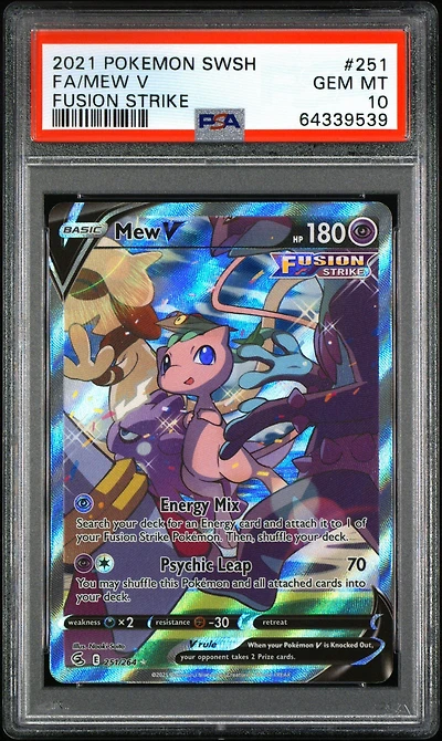 2021 Pokemon Sword & Shield Fusion Strike Fa/mew V PSA