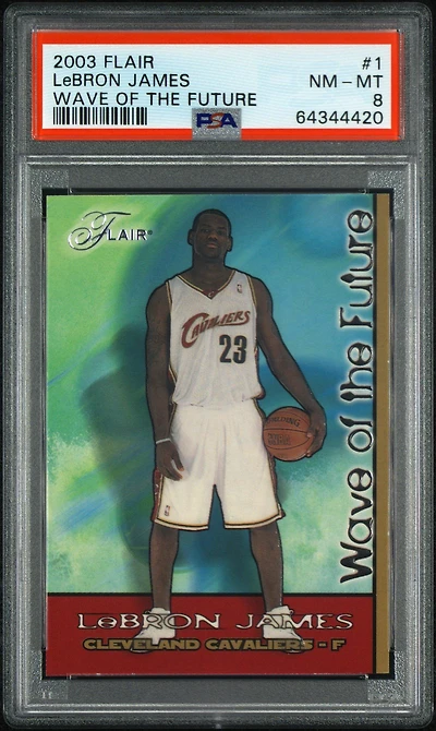 2003 Flair Wave Of The Future 1 Lebron James PSA 8