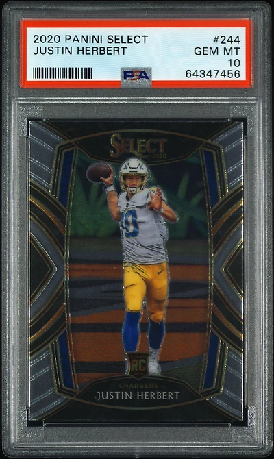 2020 Panini Select Justin Herbert PSA