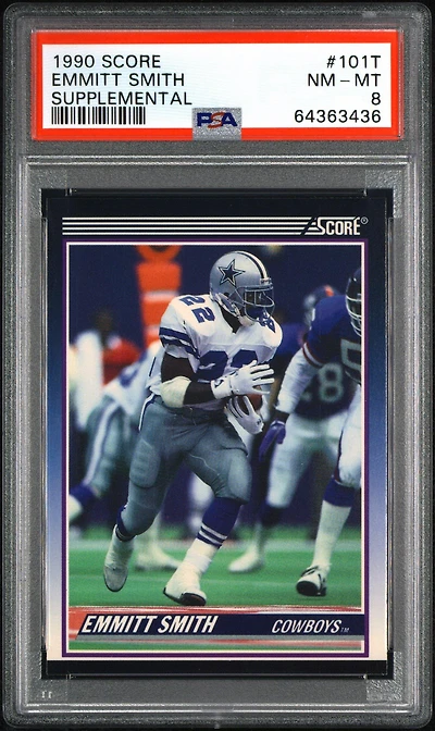 1990 Score Supplemental 101t Emmitt Smith PSA