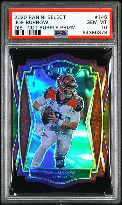 2020 Panini Select Joe Burrow Die-cut Prizm PSA