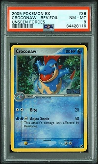 2005 Pokemon Ex Unseen Forces 38 Croconaw-reverse Foil PSA