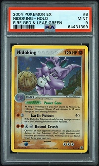 2004 Pokemon Ex Fire Red & Leaf Green 8 Nidoking-holo PSA 9