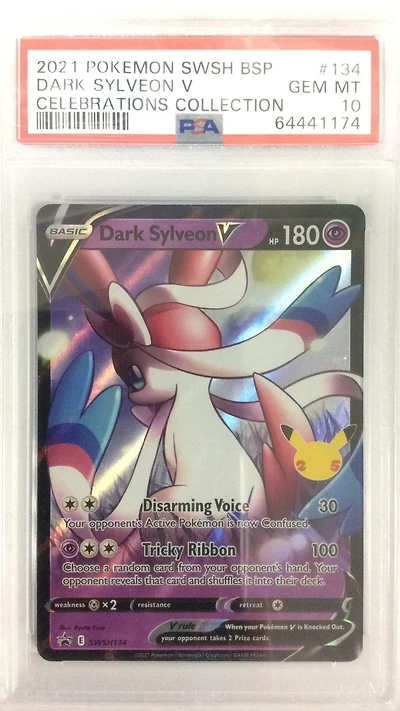 2021 Pokemon Swsh Black Star Promo 134 Dark Sylveon V Celebrations Collection PSA