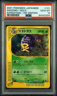 2001 Pokemon Japanese Expedition 101 Weezing-holo 1st Edition PSA
